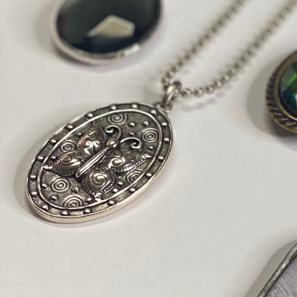 2/$40 Double Sided Butterfly 🦋 Pendant Necklace